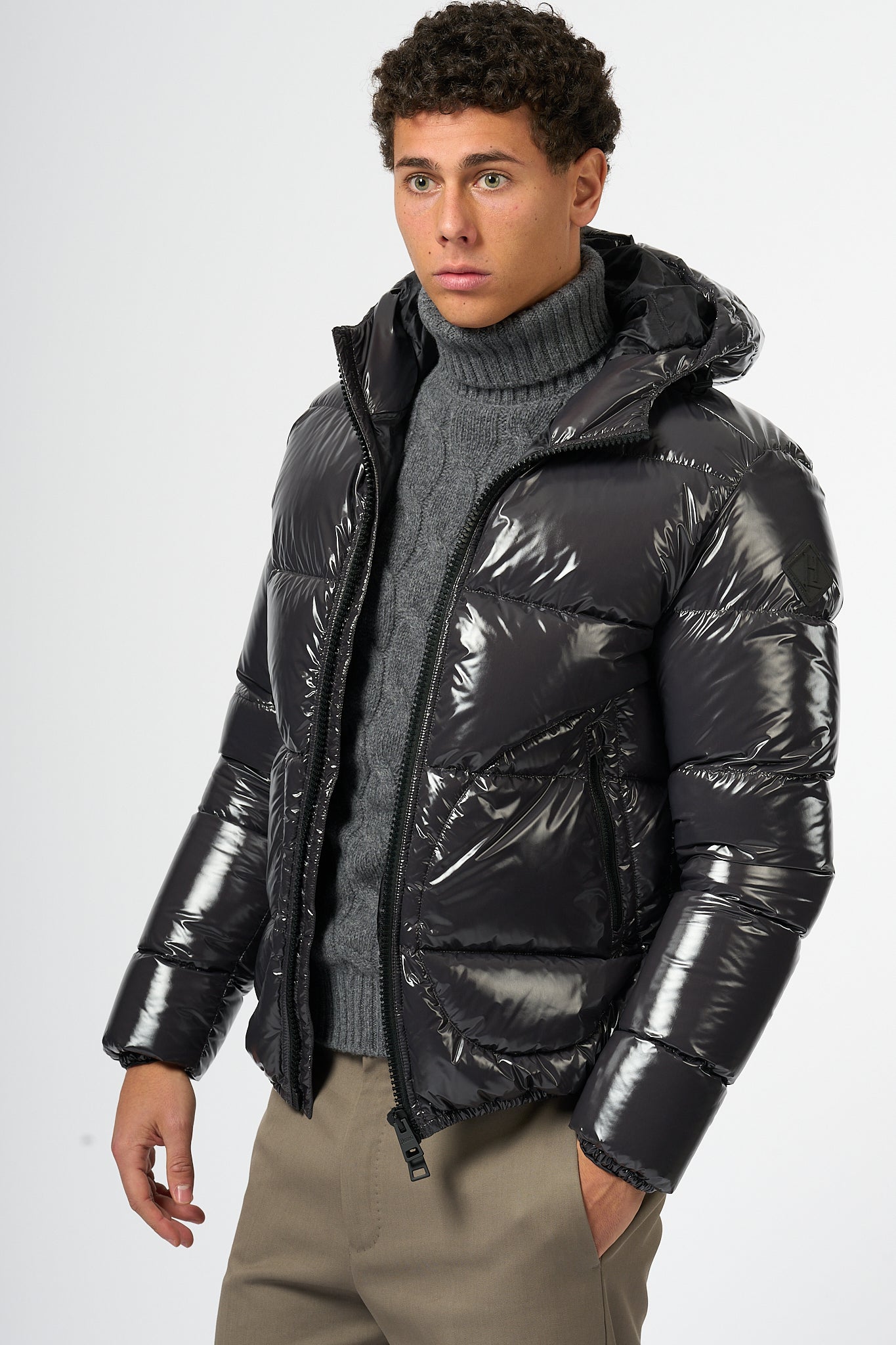 Herno Bomber Gloss Ferro Uomo-7