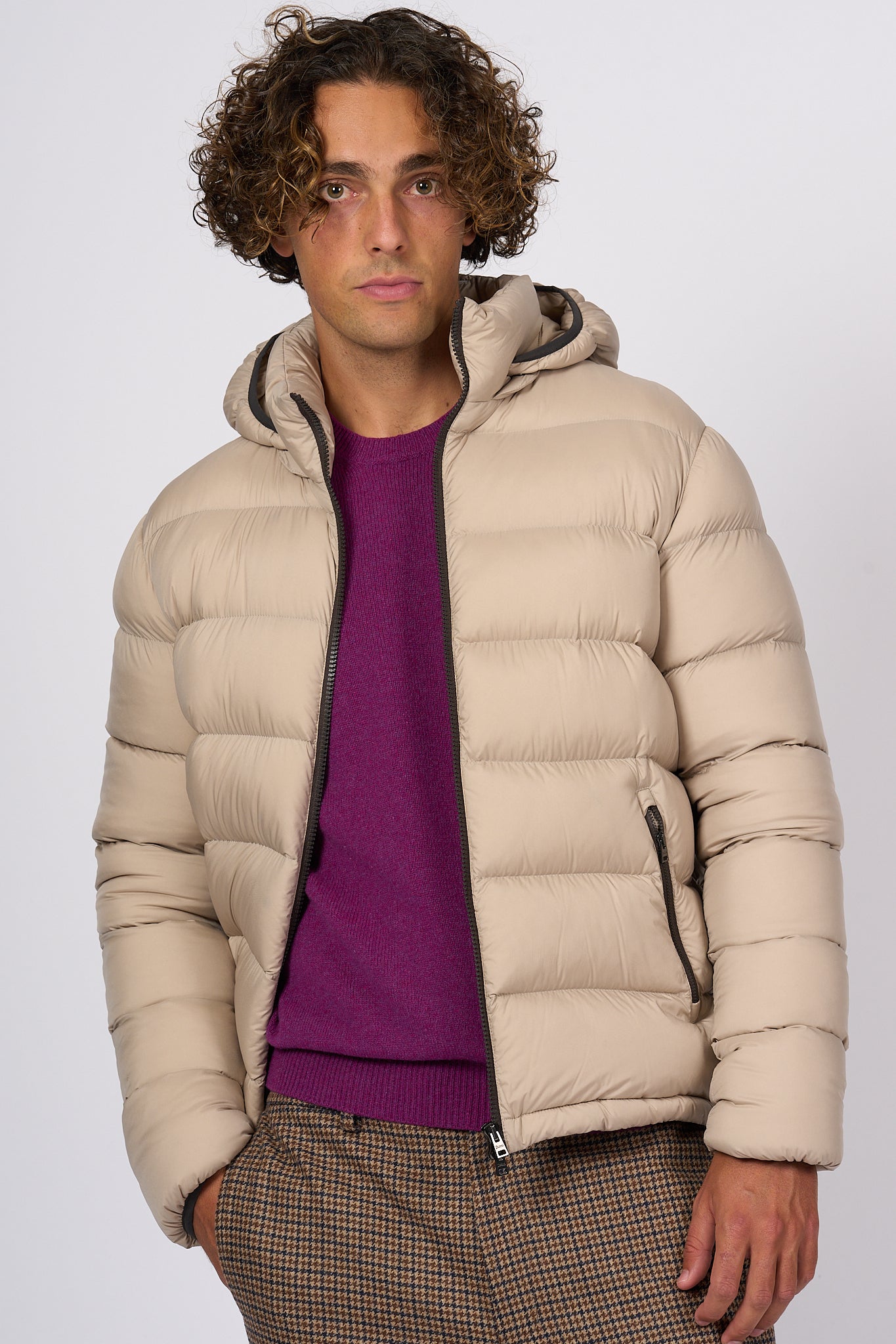 Herno Bomber Super Matt Crema Uomo-4