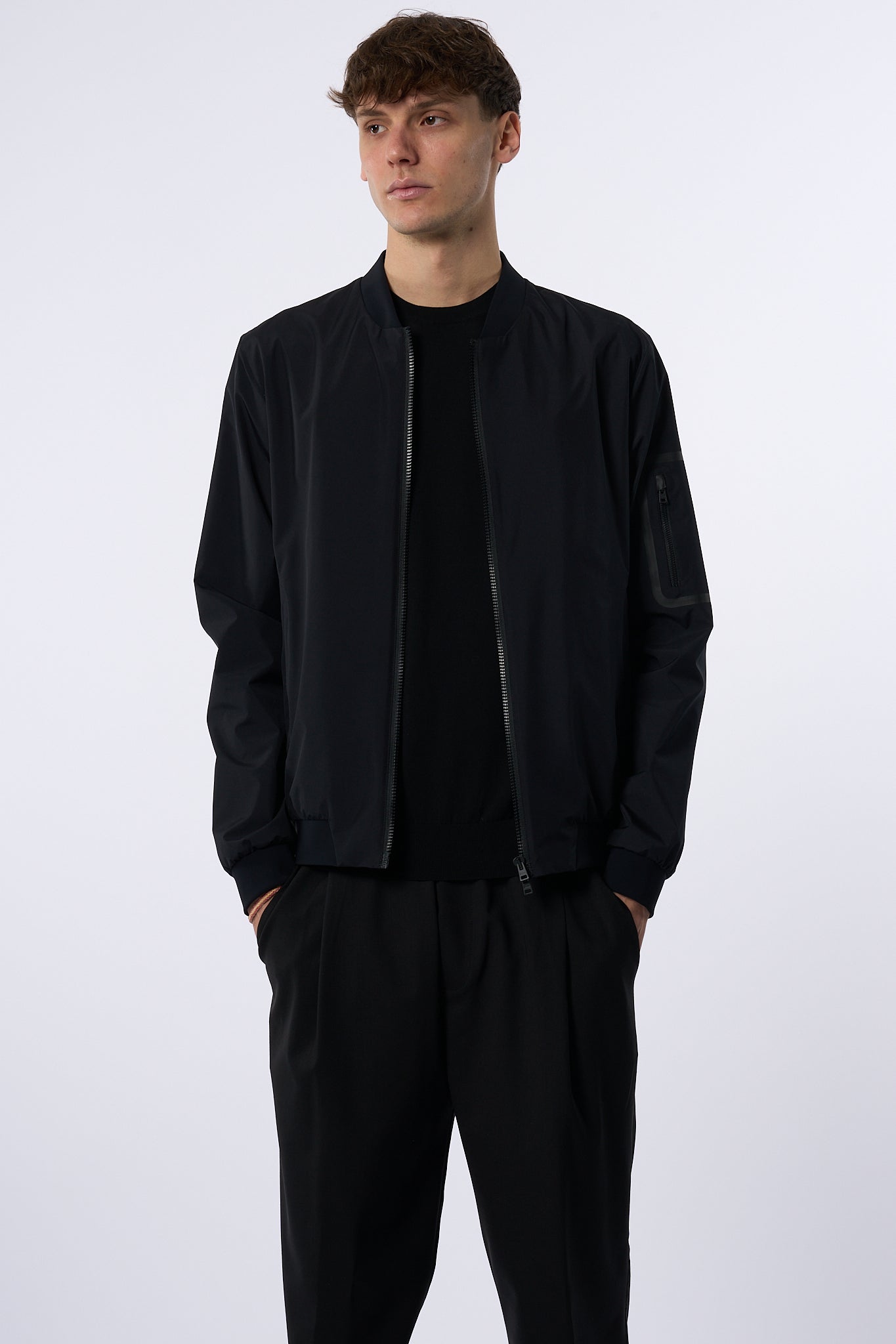 Herno Bomber Windstopper Nero Uomo-4