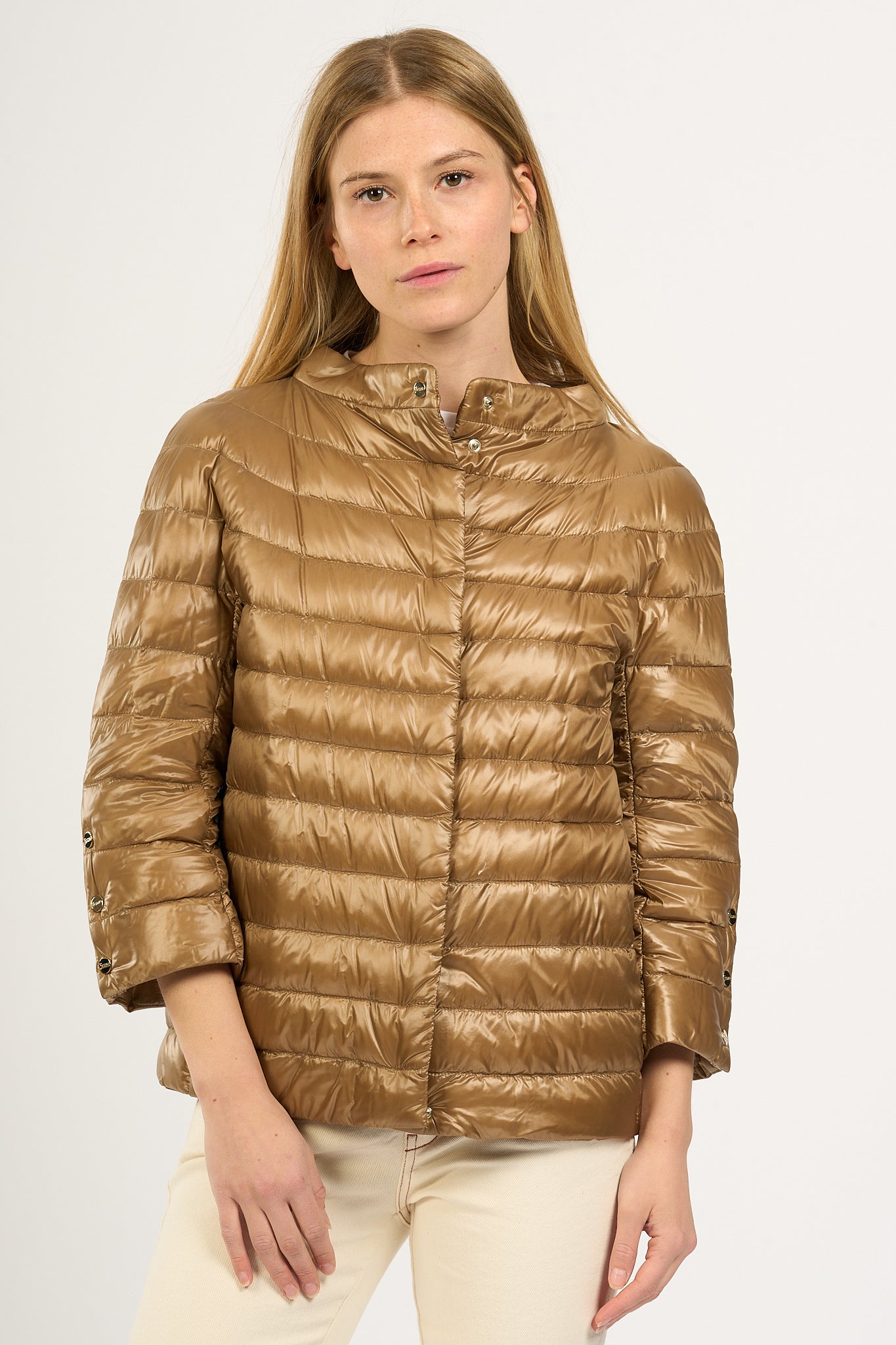 Herno Cappa Imbottita Cammello Donna Motta Fashion Place