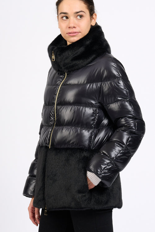 Herno Cappa Ultralight Faux Fur Nero Donna-2