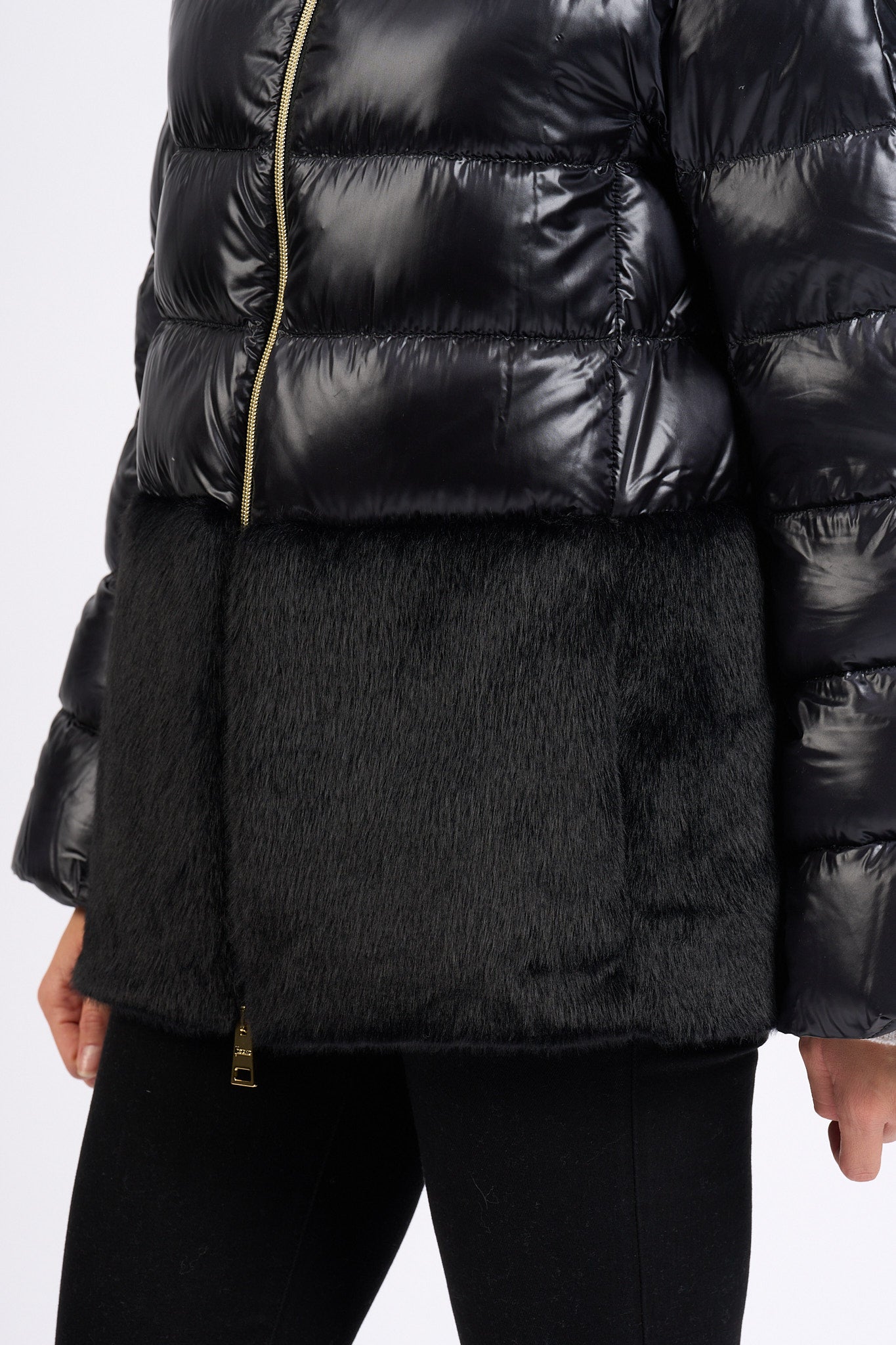 Herno Cappa Ultralight Faux Fur Nero Donna-7