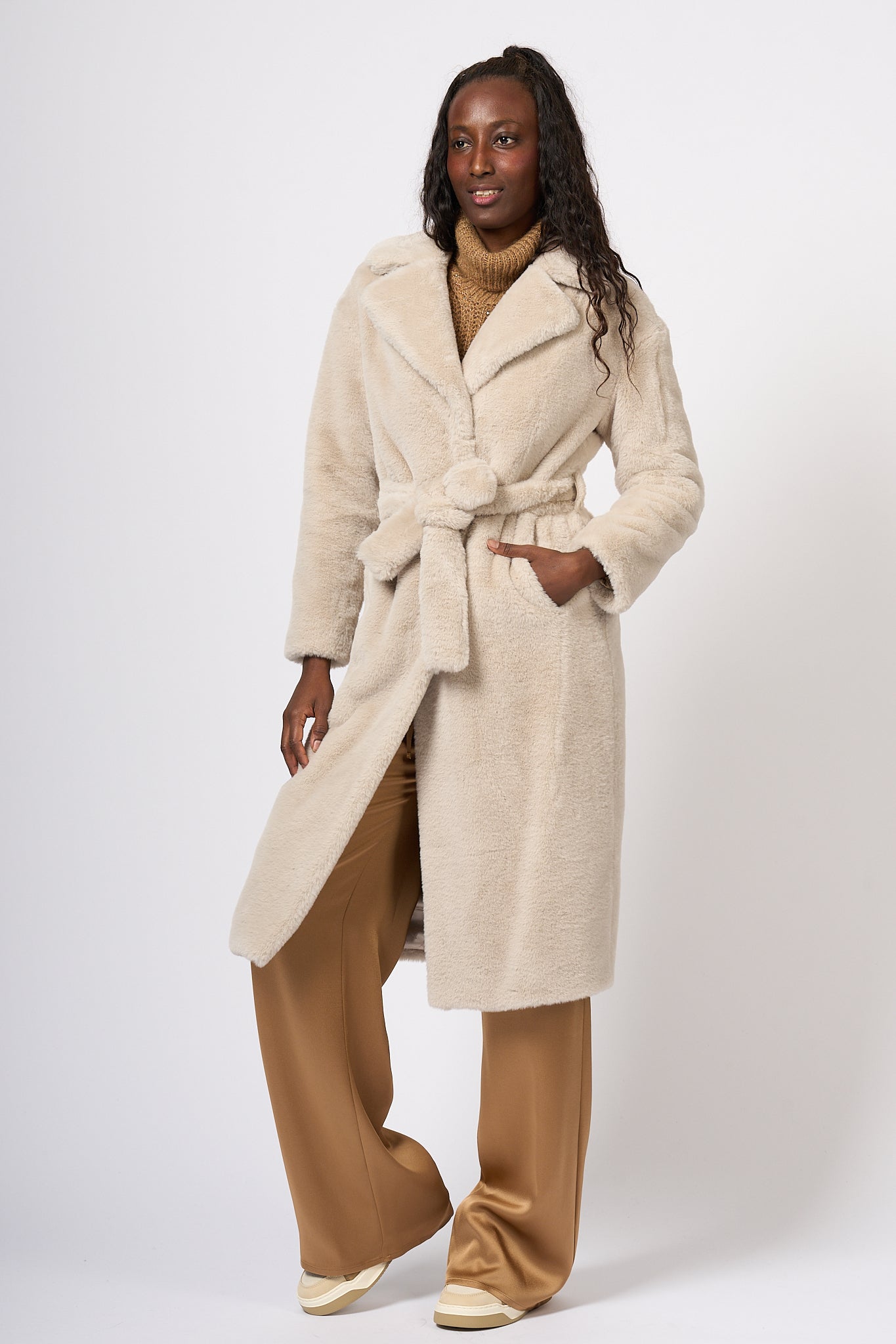 Herno Chantilly Eco-Fur Coat Women-1