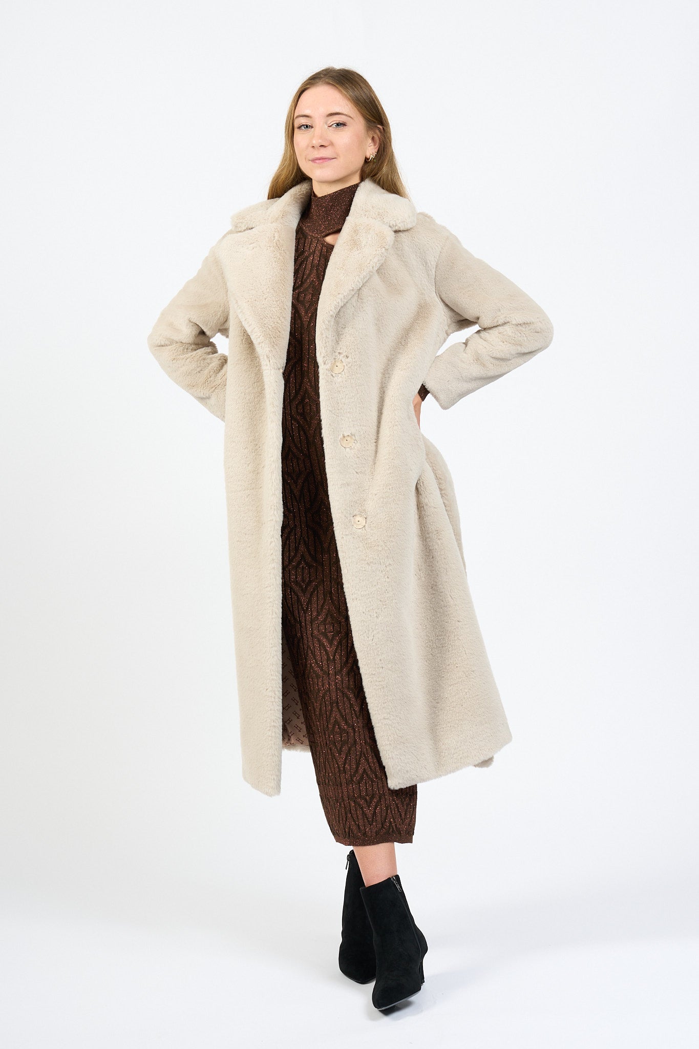 Herno Cappotto Faux Fur Chantilly Donna-5