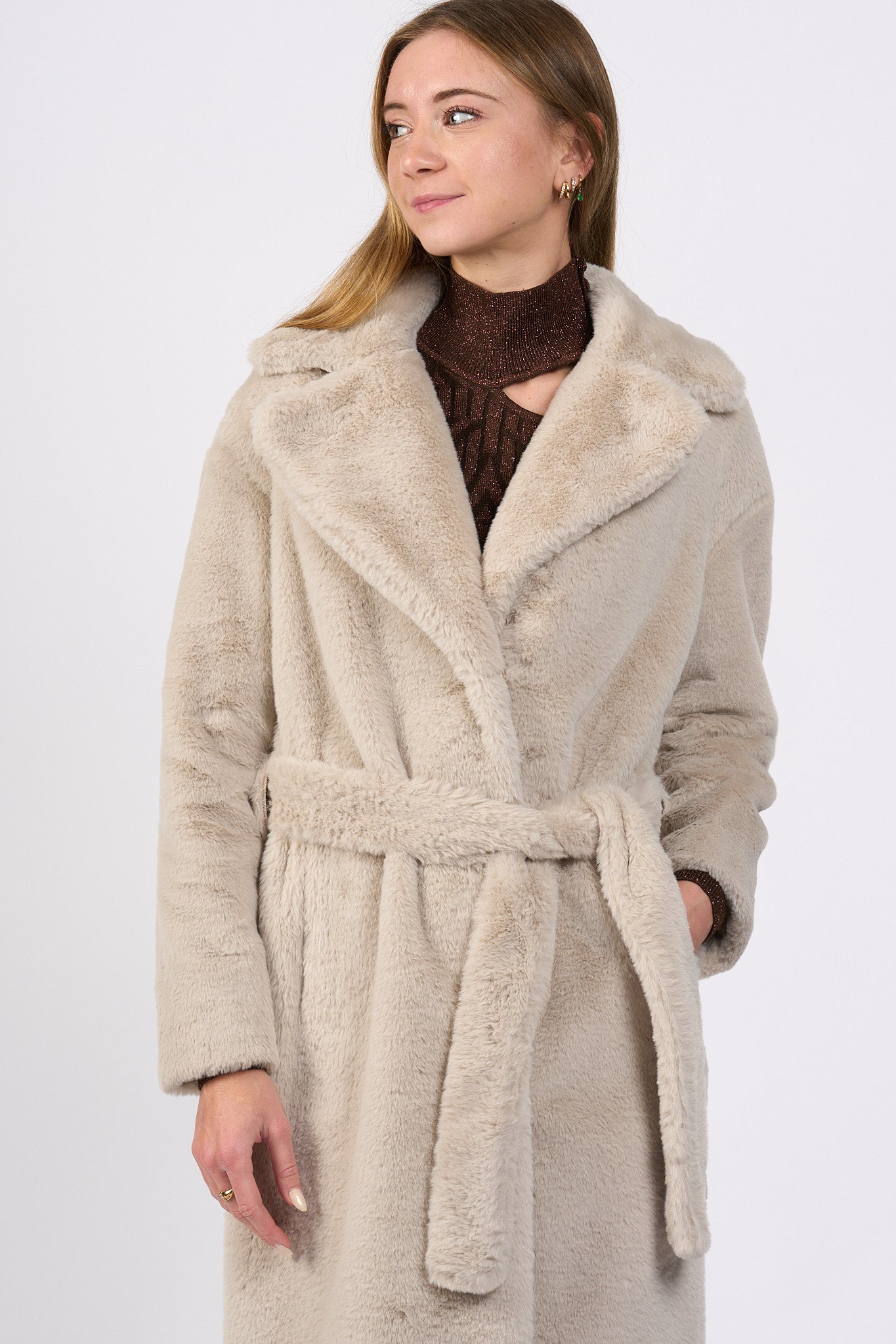Herno Cappotto Faux Fur Chantilly Donna-2