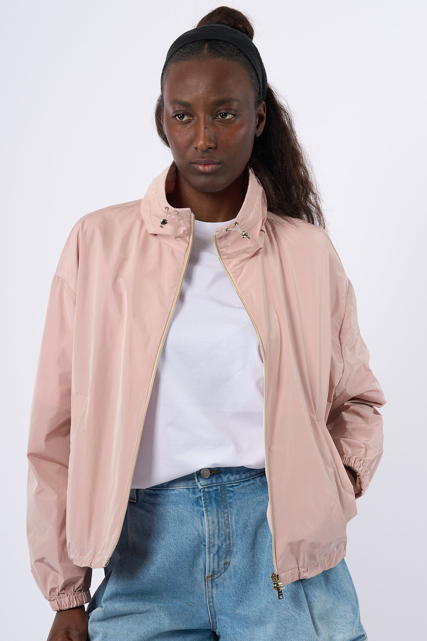 Herno Giubbino Corto Taffeta Rosa Donna-1