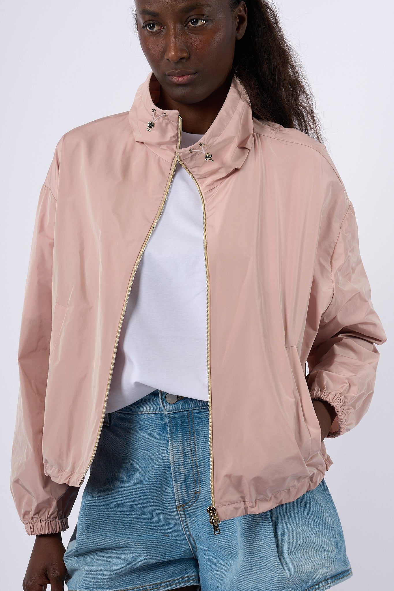 Herno Giubbino Corto Taffeta Rosa Donna-12