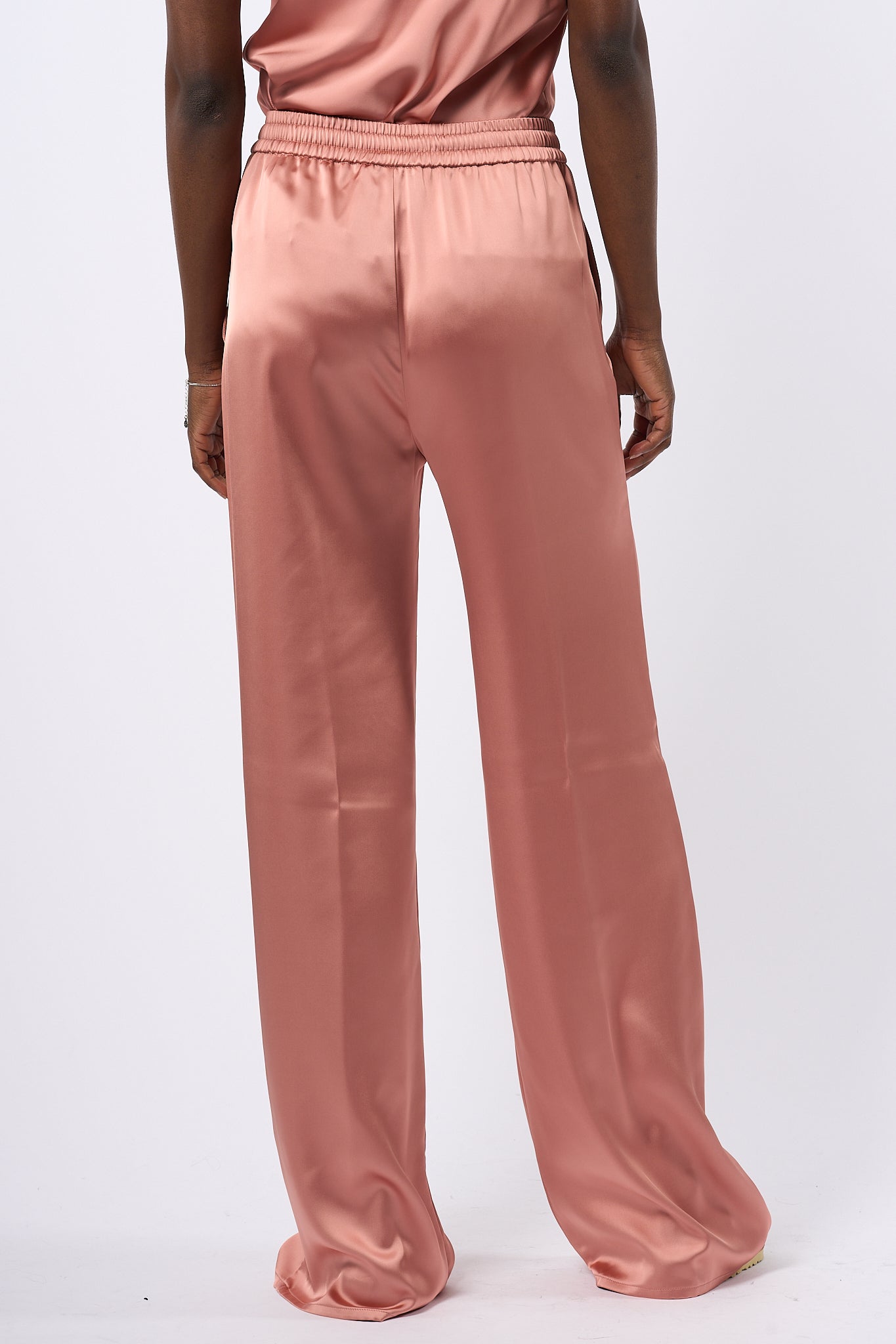 Herno Pantaloni Satin Rosa Donna-8