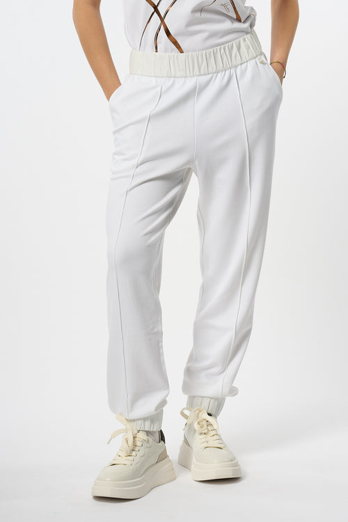 Herno Pantaloni Tuta Bianco Donna