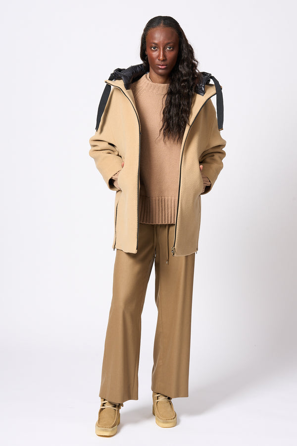 Herno Parka 3d Lana Sabbia Donna