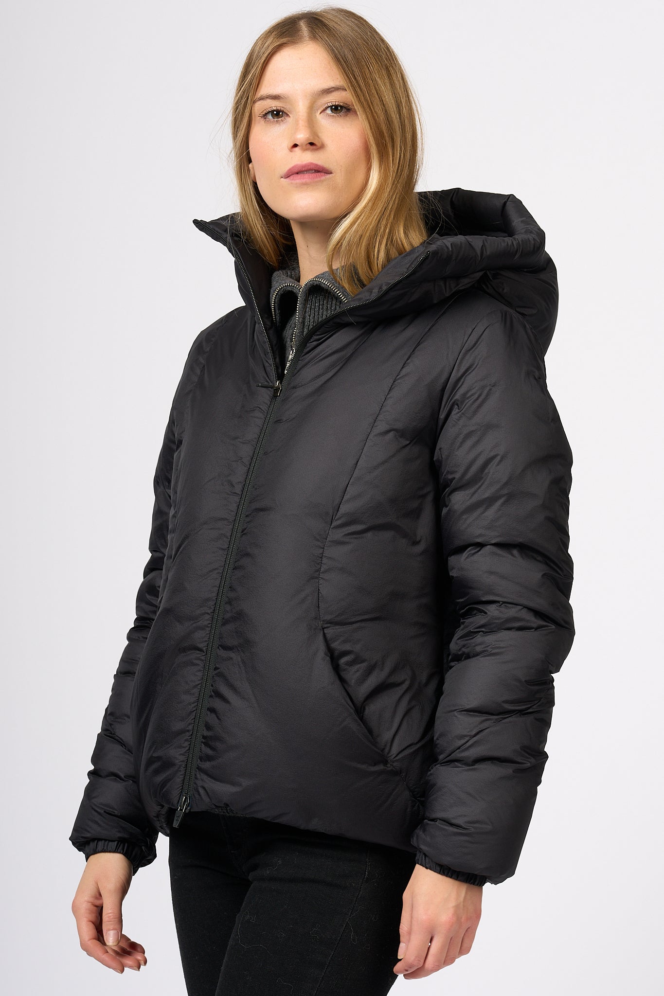 Herno Double Parka with Black Down Jacket Women-2