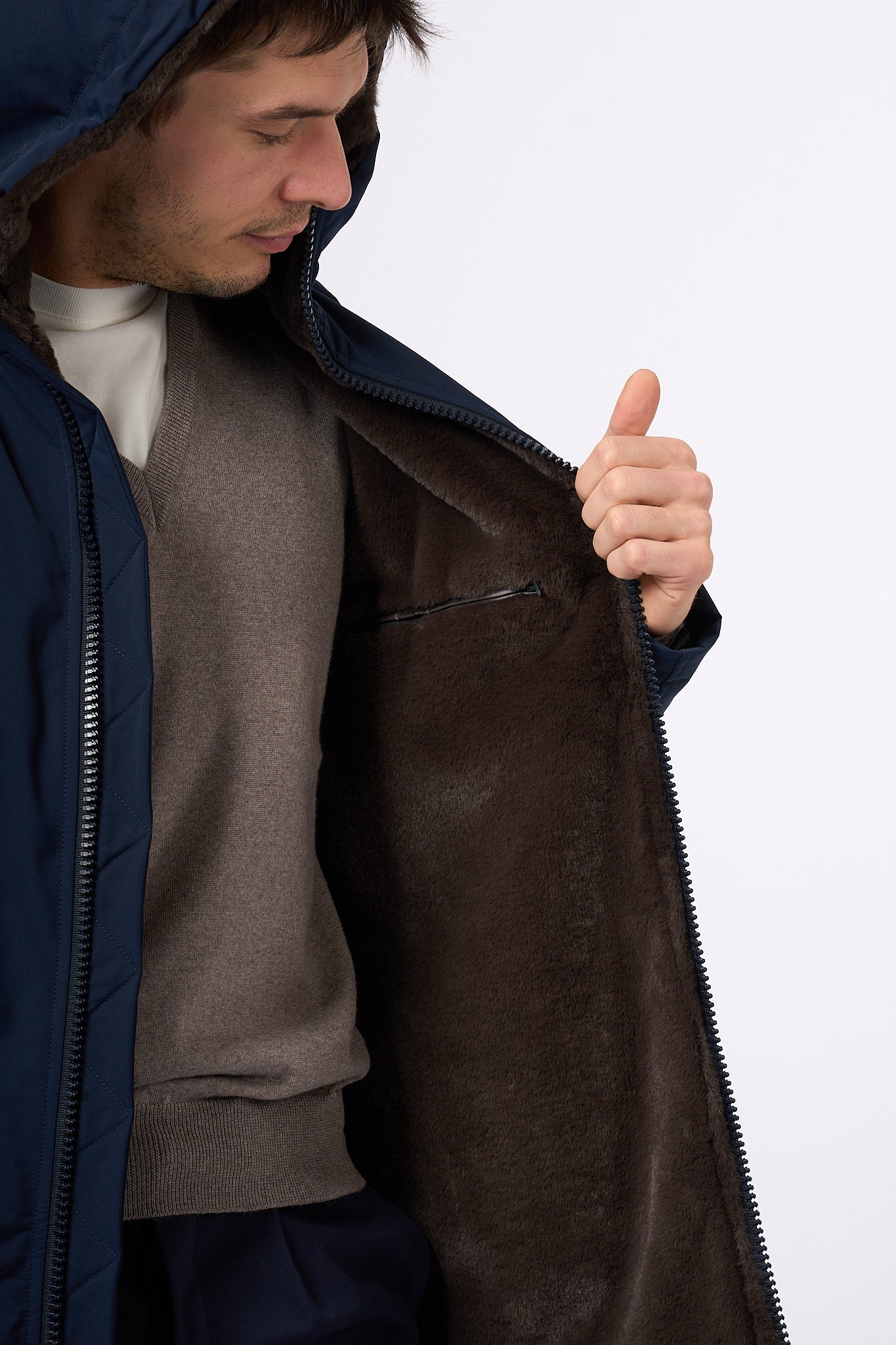 Herno Parka Keystone Blu/marr Uomo-1