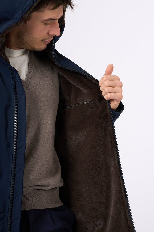 Herno Parka Keystone Blu/marr Uomo