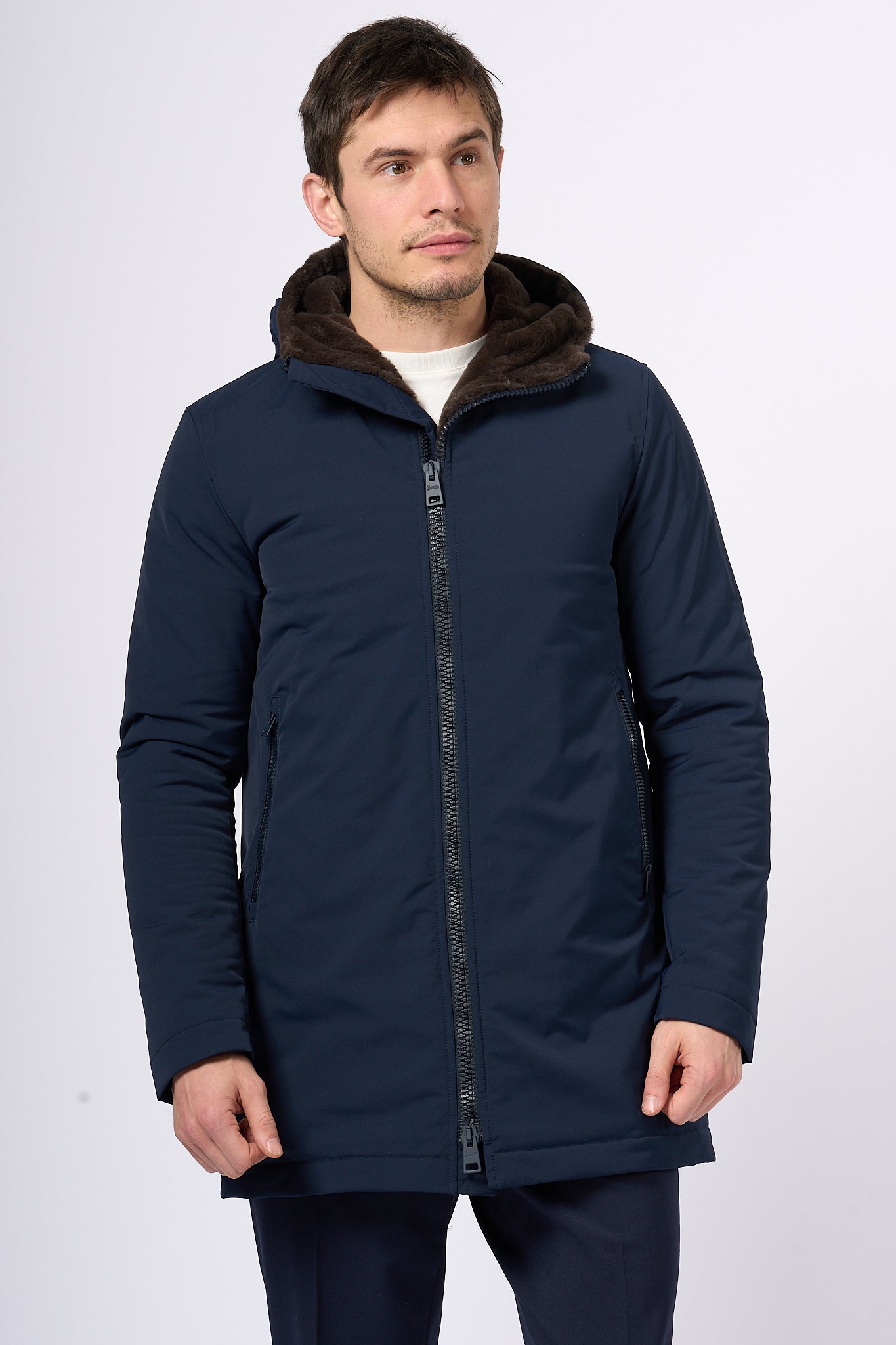 Herno Parka Keystone Blu/marr Uomo-3