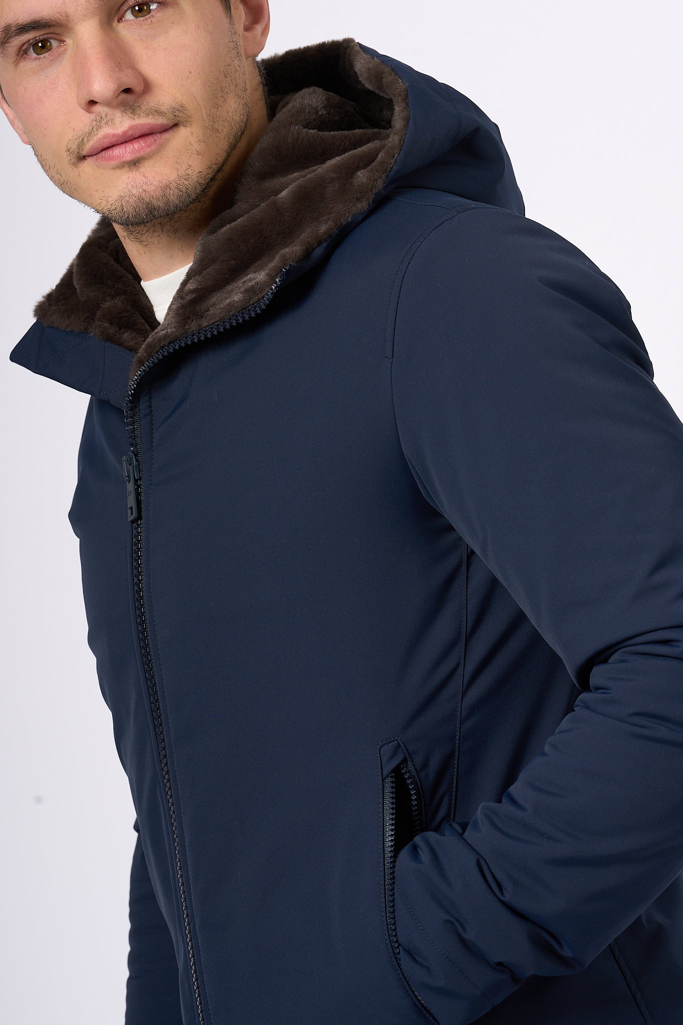 Herno Parka Keystone Blu/marr Uomo-5