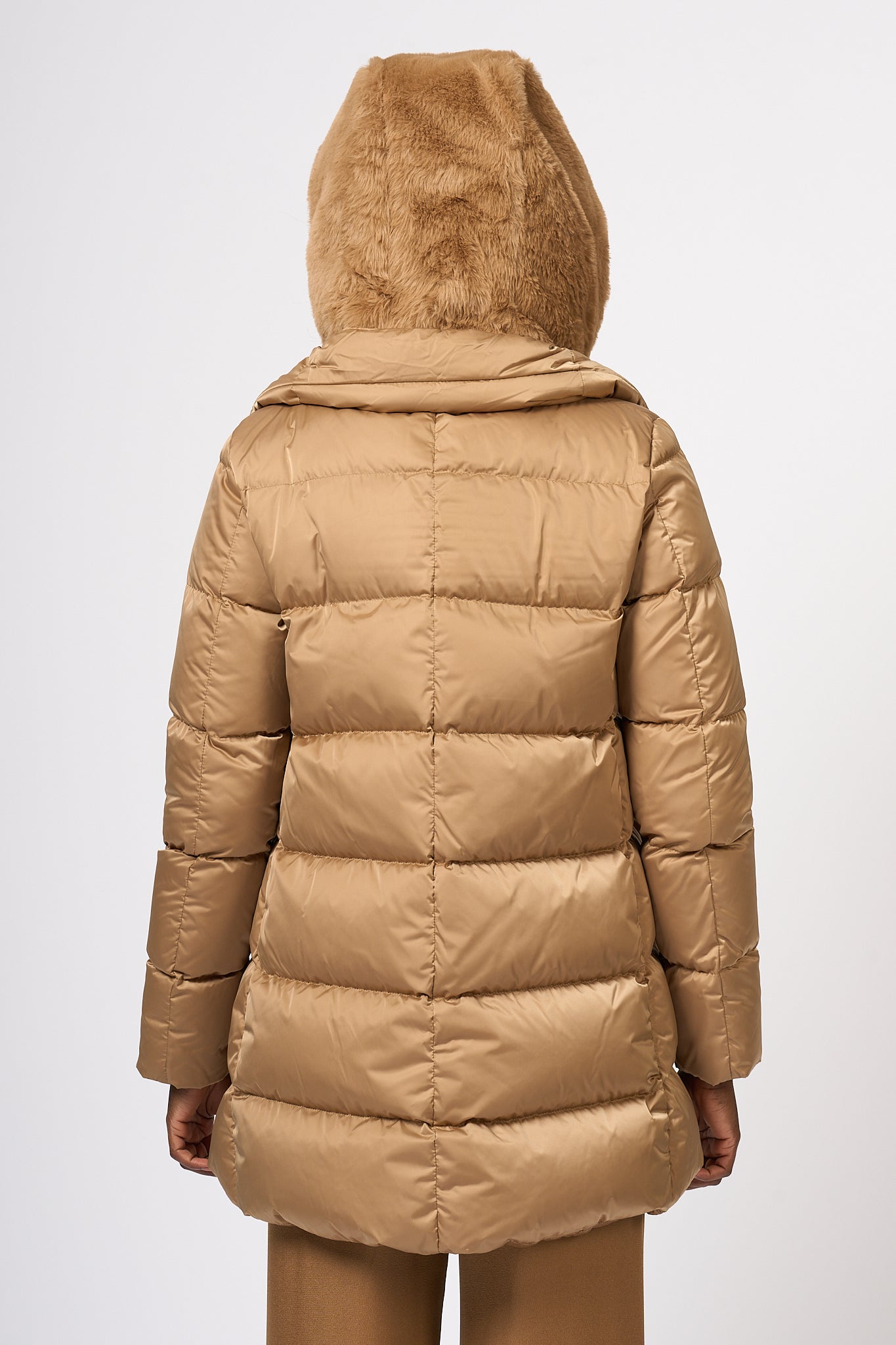 Herno A-shape Down Jacket Camel Women-5