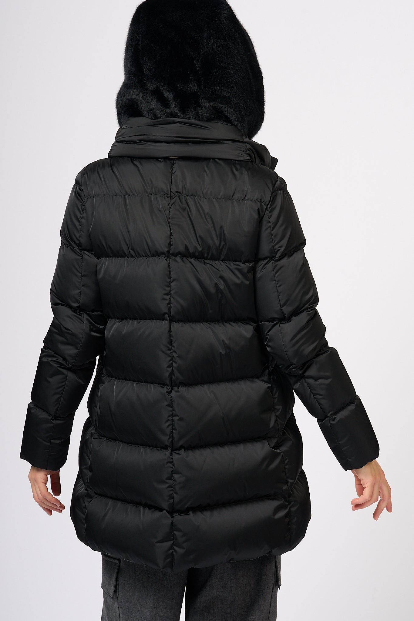 Herno A-shape Down Jacket Black Women-7