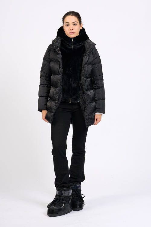 Herno Piumino Con Pettorina Nero Donna-2