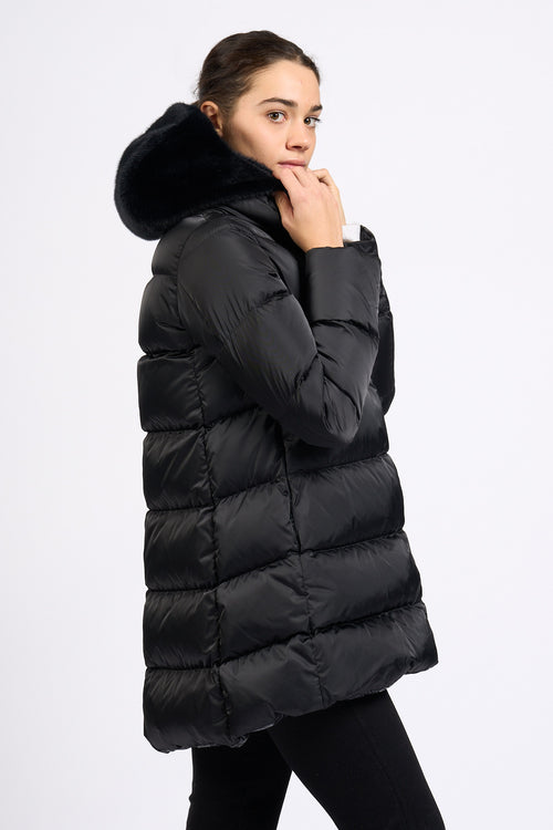 Herno Piumino Con Pettorina Nero Donna