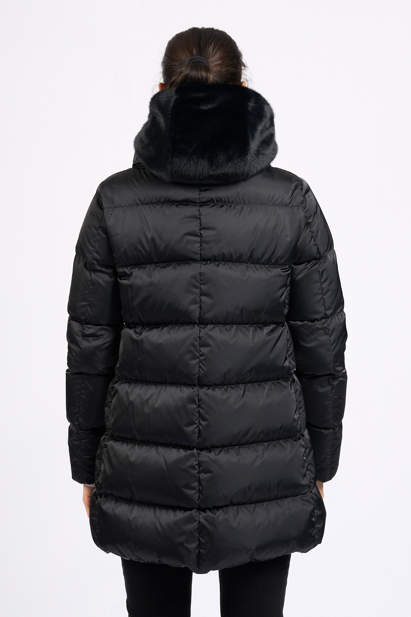 Herno Piumino Con Pettorina Nero Donna-7