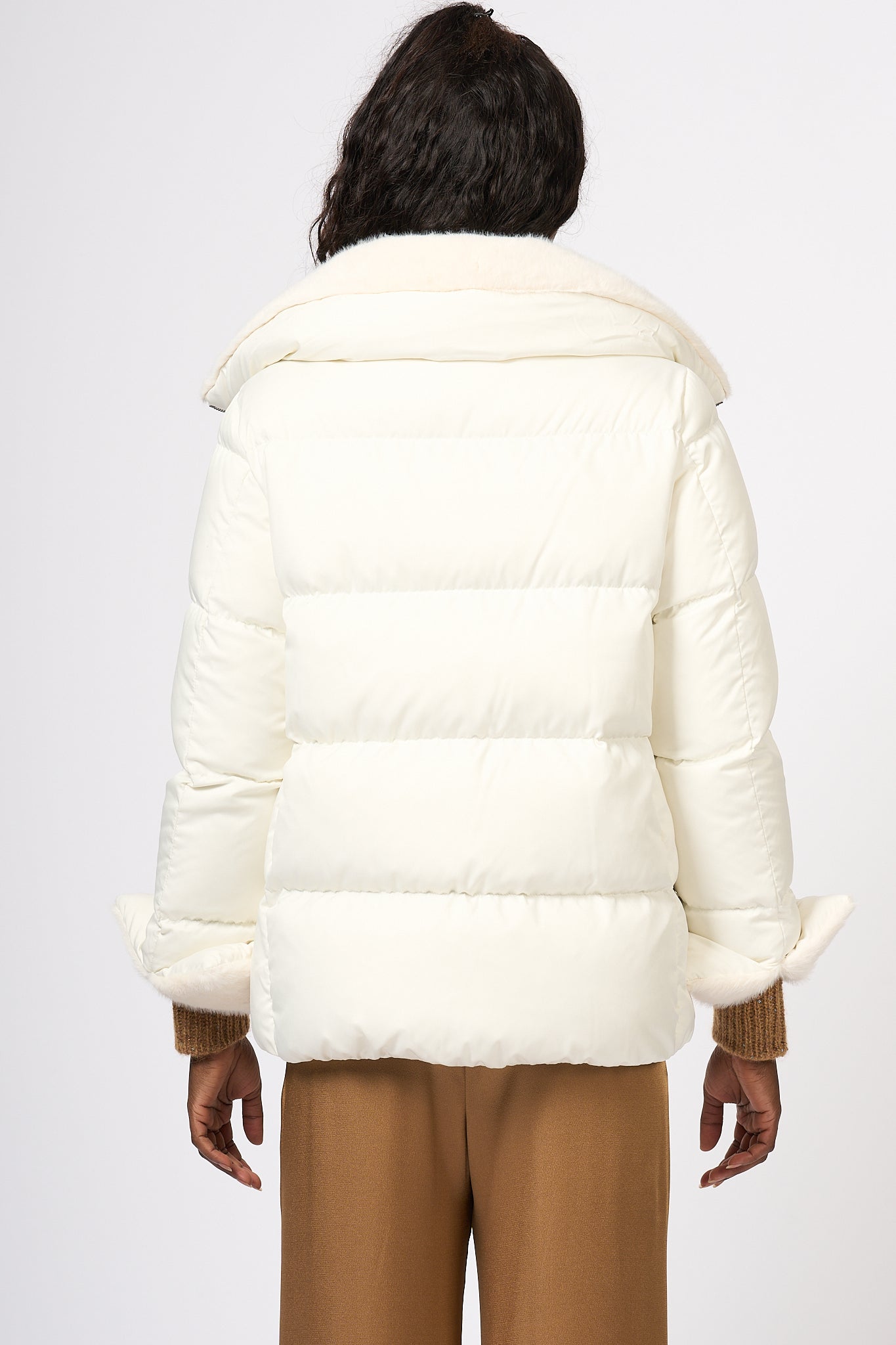 Herno White Opaque Down Jacket Women-5