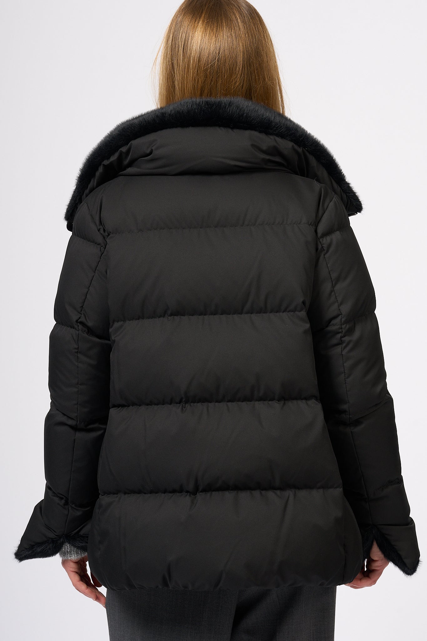 Herno Women's Black Opaque Down Jacket-5