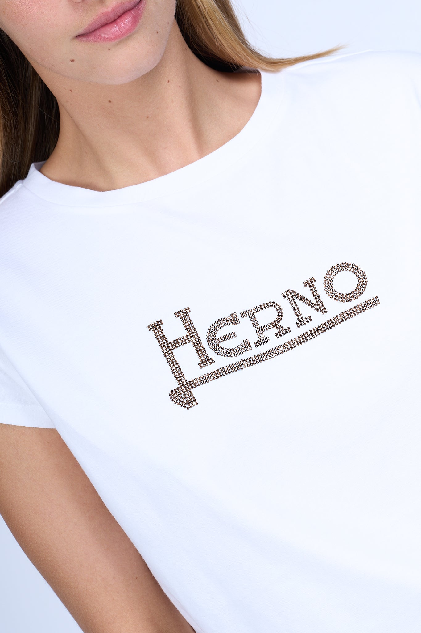 Herno T-shirt Logo Bianco Donna-7
