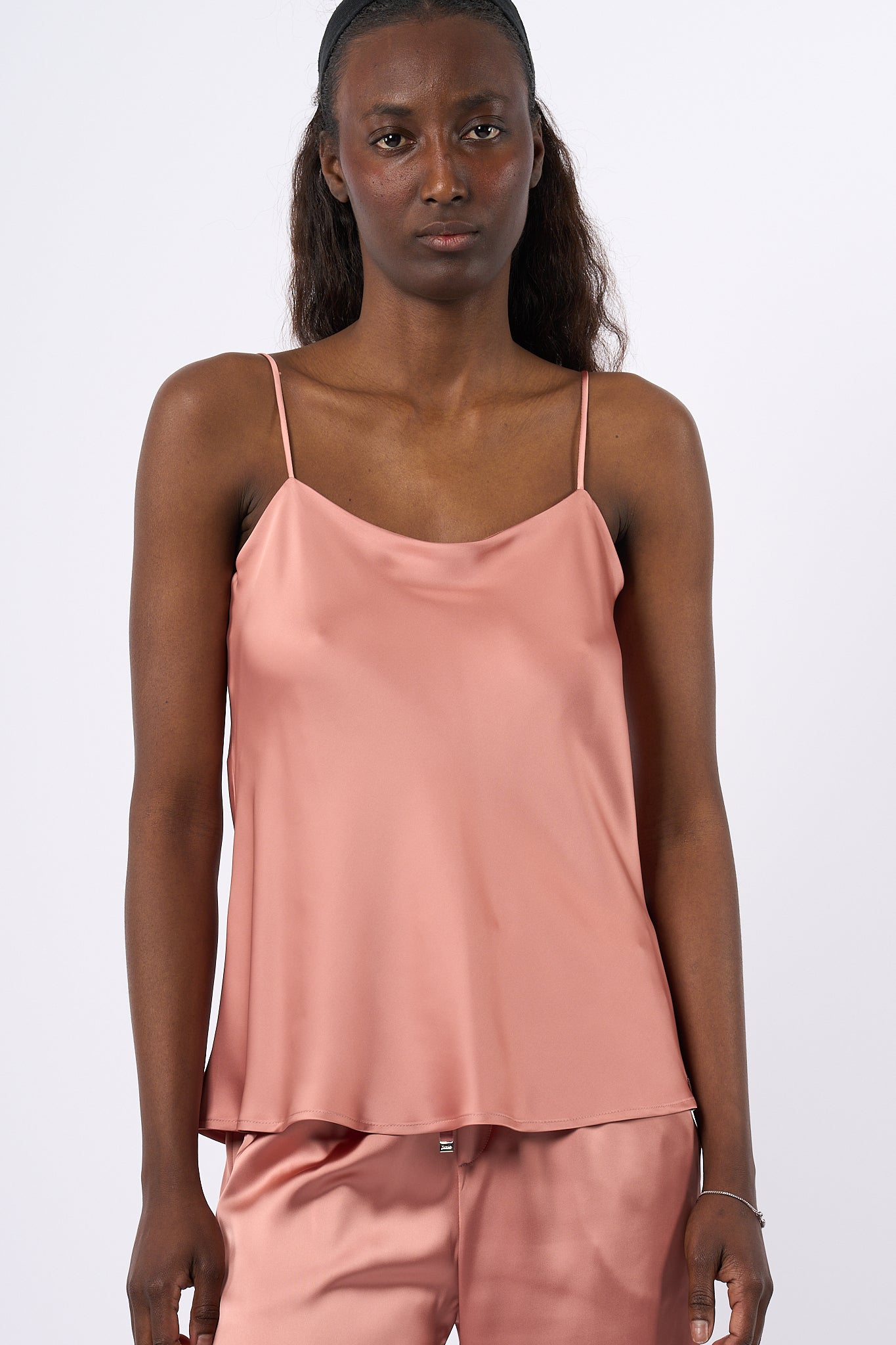 Herno Top Satin Rosa Donna-4