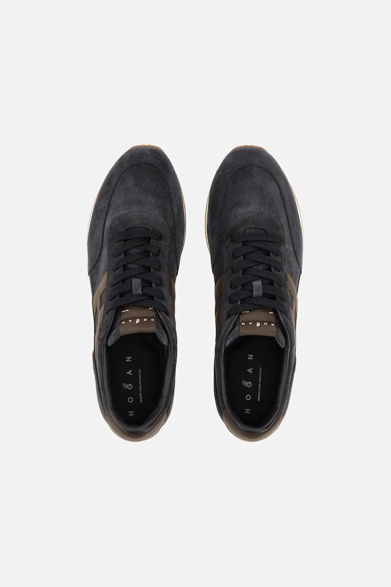 Hogan Athletic Camoscio Blu Uomo-5