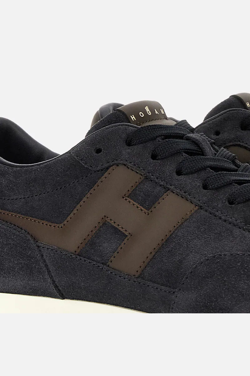 Hogan Athletic Camoscio Blu Uomo-3