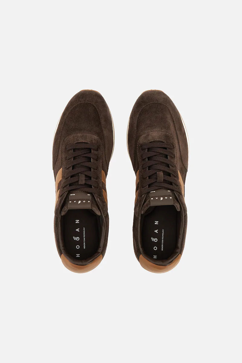 Hogan Athletic Camoscio Marrone Uomo-5