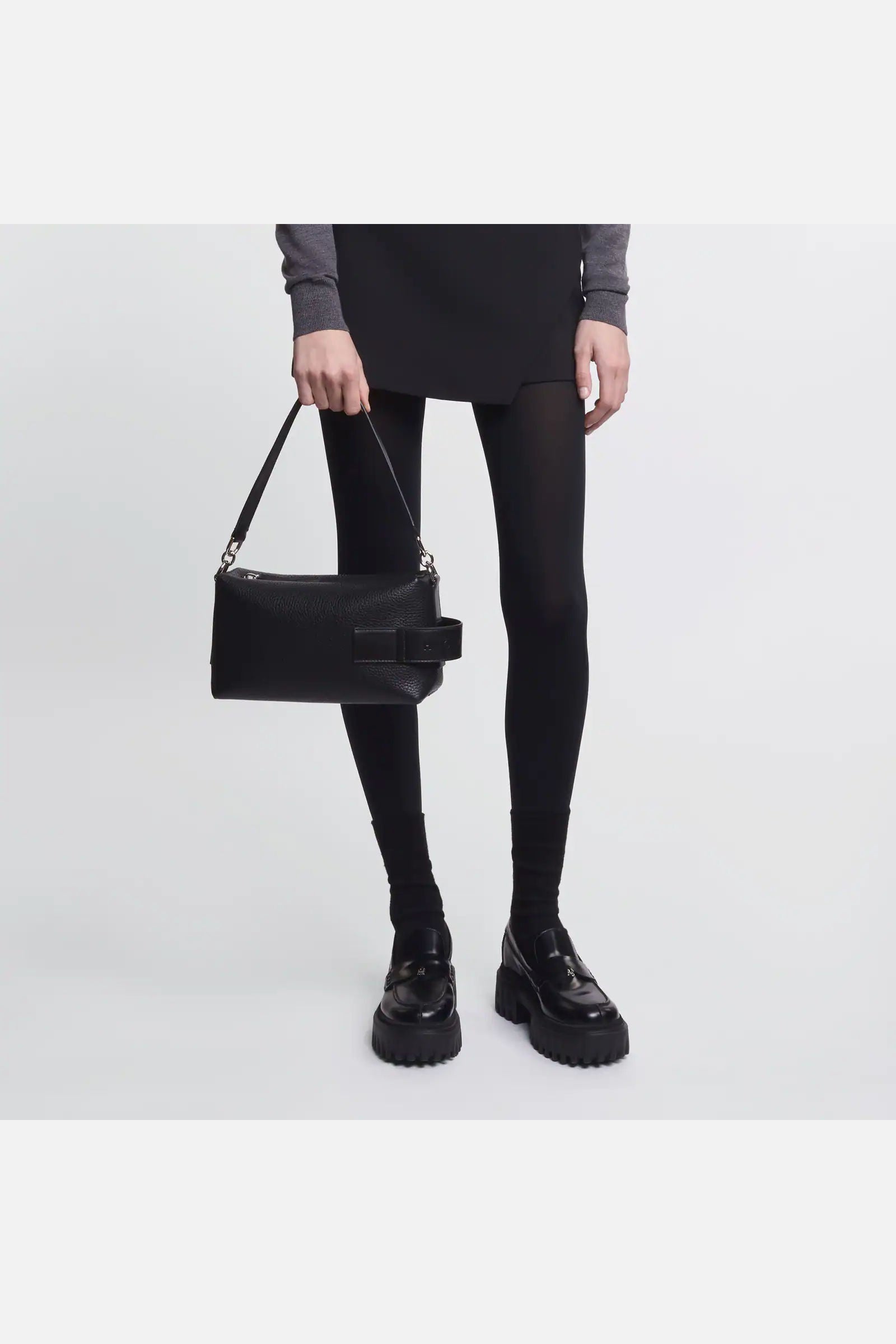 Hogan Bauletto Medio Nero Donna-7