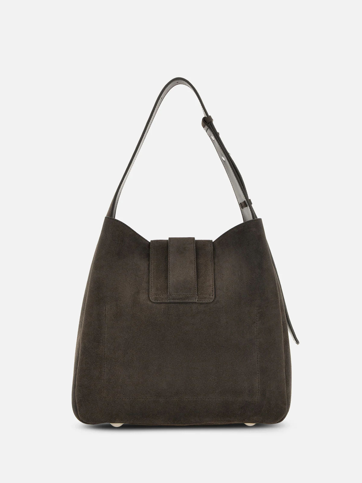 Hogan Borsa Hobo Trend Verticale Camoscio Moro Donna-4