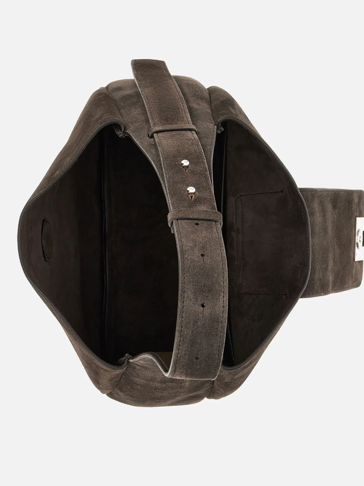 Hogan Borsa Hobo Trend Verticale Camoscio Moro Donna-6