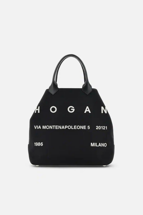 Hogan Borsa Script Grande Nero Donna