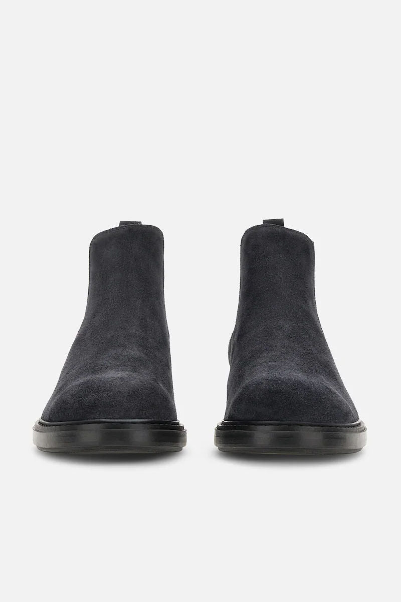 Hogan Chelsea Boot Camoscio Blu Uomo-4