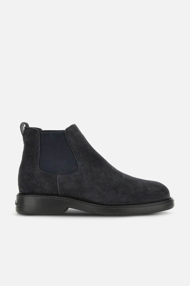 Hogan Chelsea Boot Camoscio Blu Uomo-1