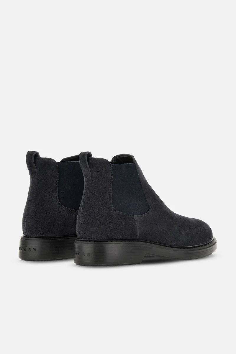 Hogan Chelsea Boot Camoscio Blu Uomo-3