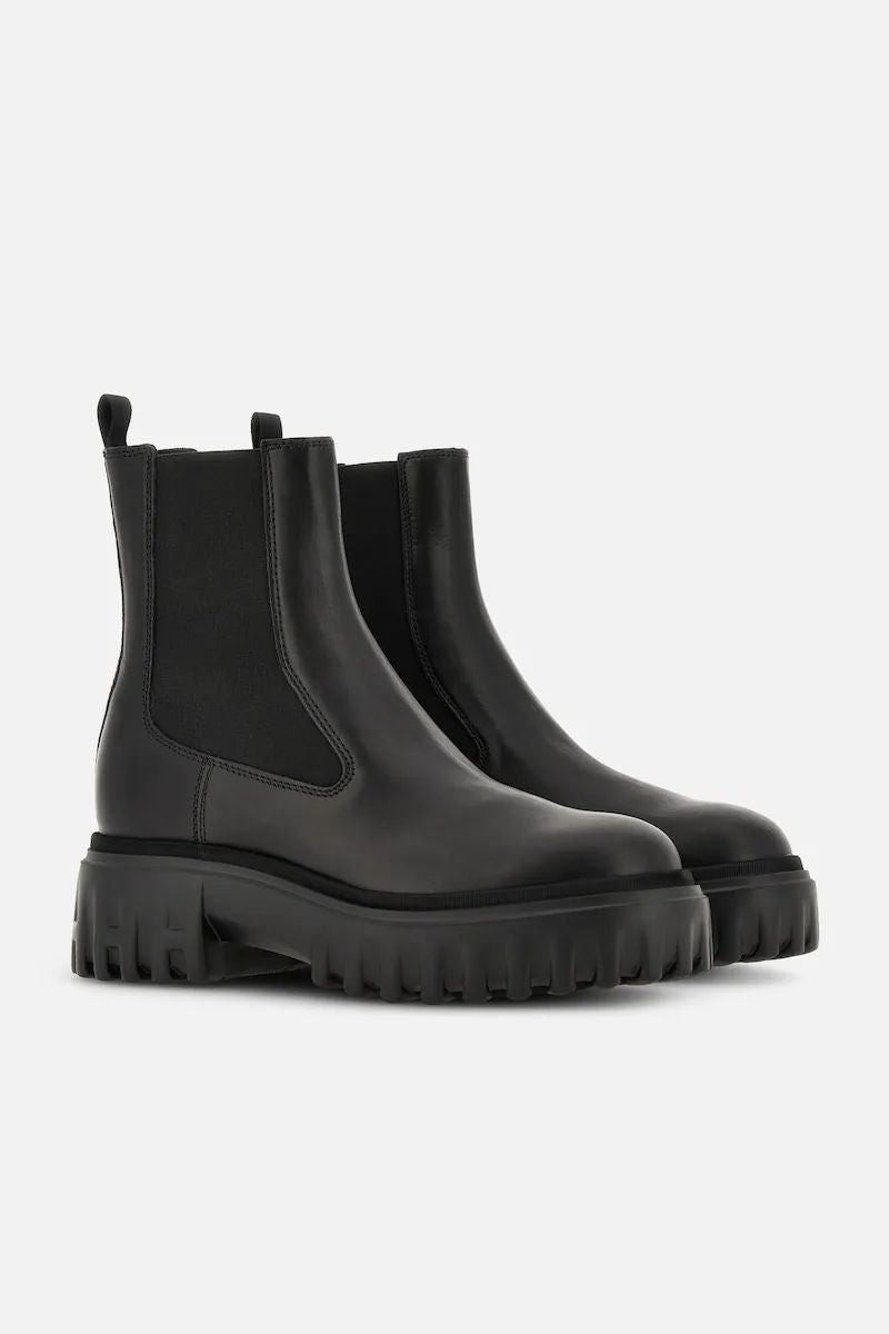 Hogan Chelsea Boot H700 Pelle Nero Donna-2