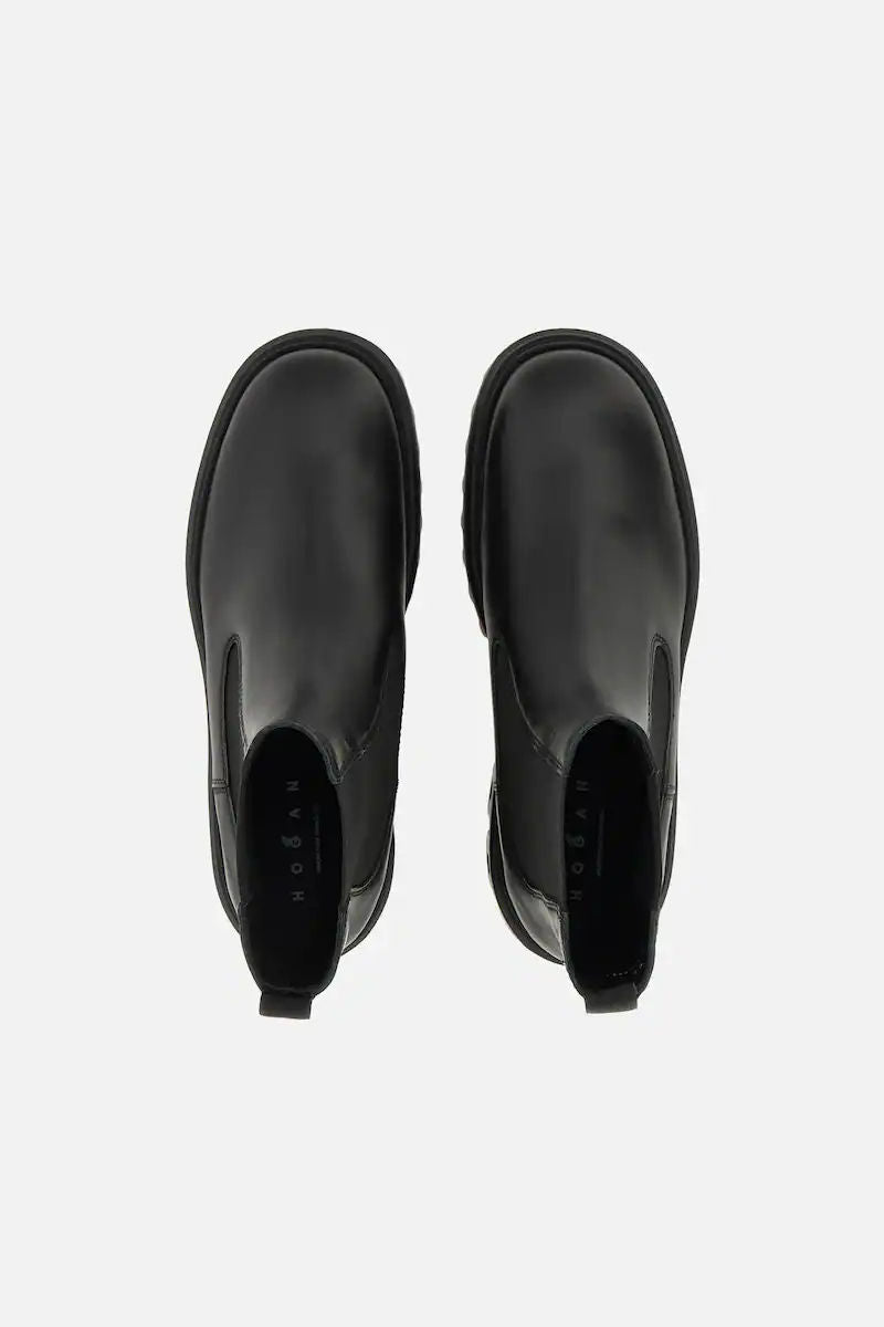 Hogan Chelsea Boot H700 Pelle Nero Donna-5