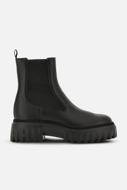 Hogan Chelsea Boot In Pelle Nero Donna