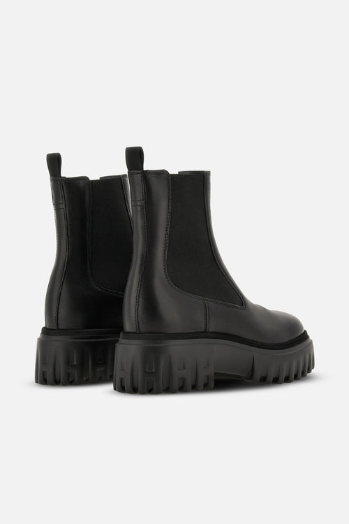 Hogan Chelsea Boot In Pelle Nero Donna-2