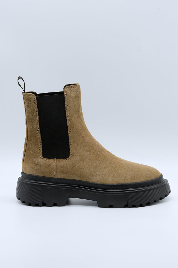 Hogan Chelsea Boot Nabuk Beige Donna