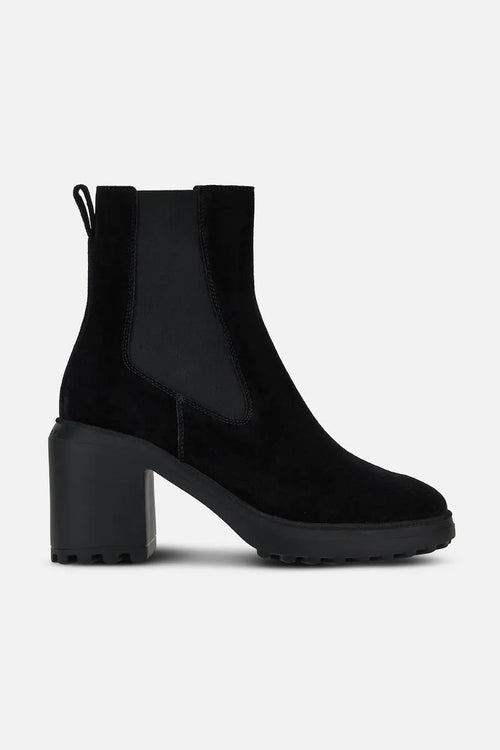 Hogan Chelsea con Tacco Camoscio Nero Donna