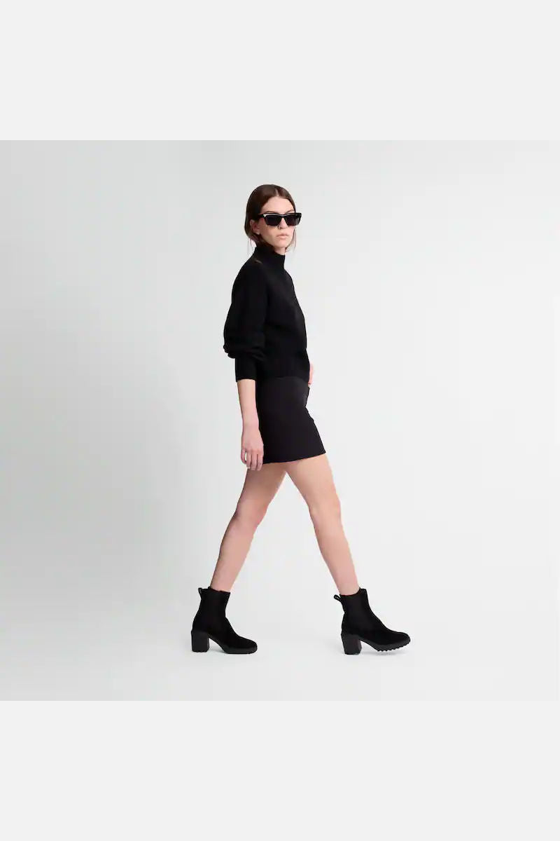 Hogan Chelsea con Tacco Camoscio Nero Donna-6