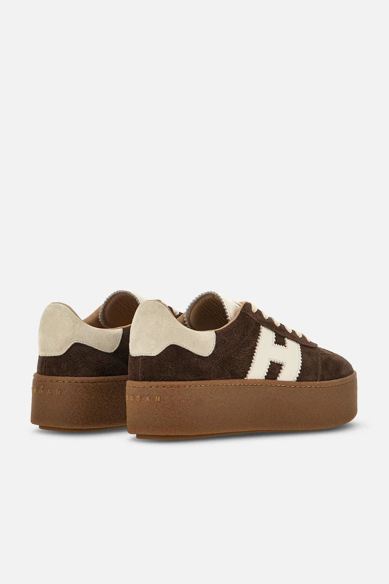 Hogan Cool Platform Camoscio Marrone Donna-3