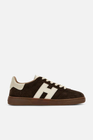 Women's Hogan Cool Low-Top Sneakers in Brown Suede - 35