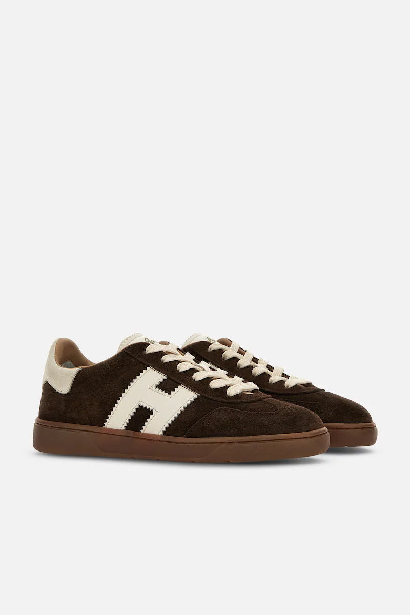 Hogan Cool Bassa in Camoscio Marrone Donna-2