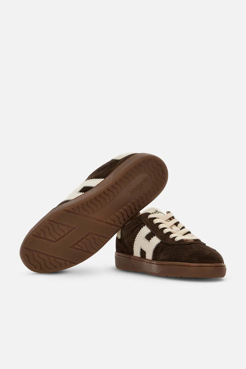 Hogan Cool Bassa in Camoscio Marrone Donna-4