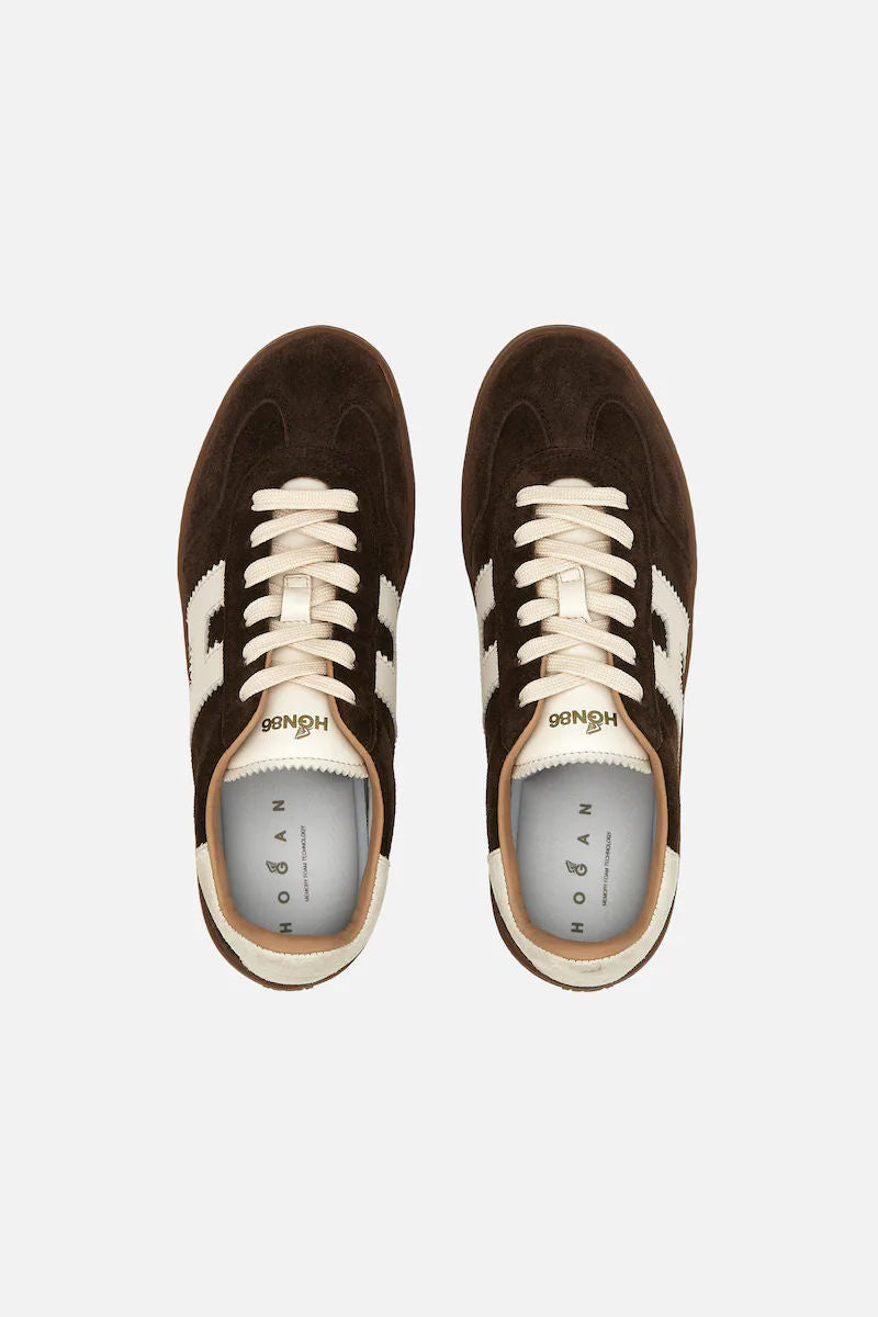 Hogan Cool Bassa in Camoscio Marrone Donna-5
